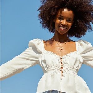 Brock Collection x H&M Lyocell-Blouse NWT White